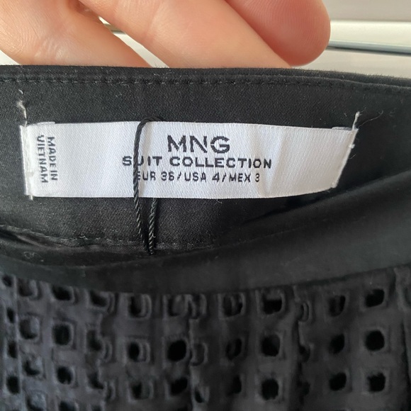 Accepting offers- Elegant Black Eyelet Midi Skirt - Picture 3 of 4